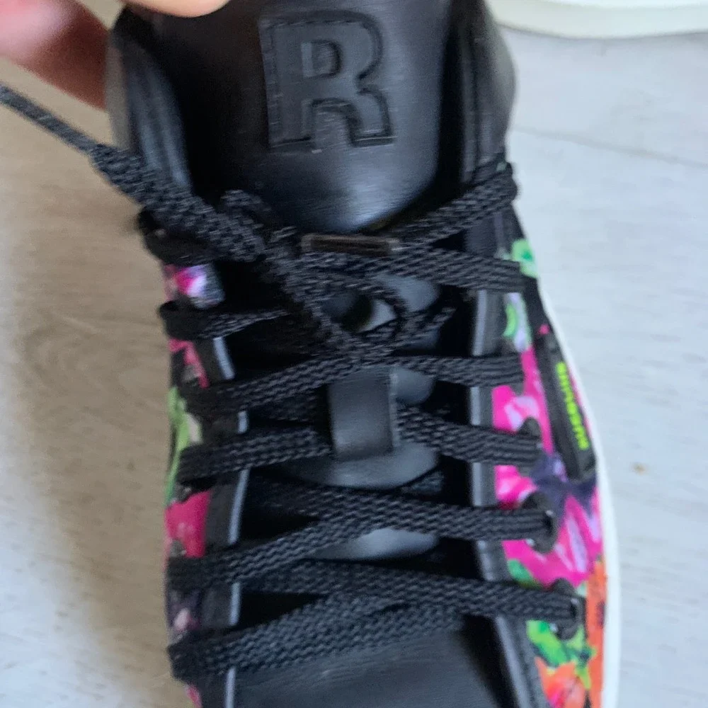 Rucoline Womens Platform Black Vibrant Floral‎ Sneakers